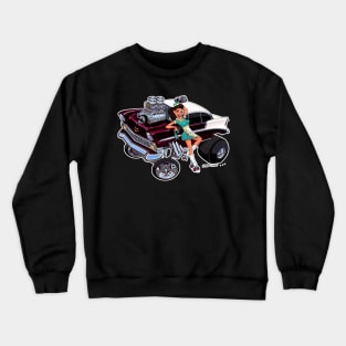 FAST FOOD 1956 chevy GASSER Crewneck Sweatshirt